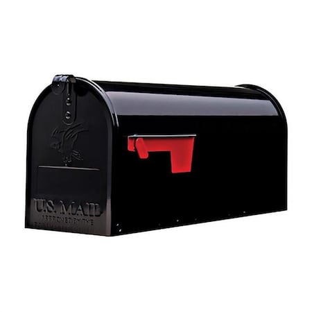 Gibraltar Mailboxes Elite Classic Galvanized Steel Post Mount Mailbox, Black 5266176